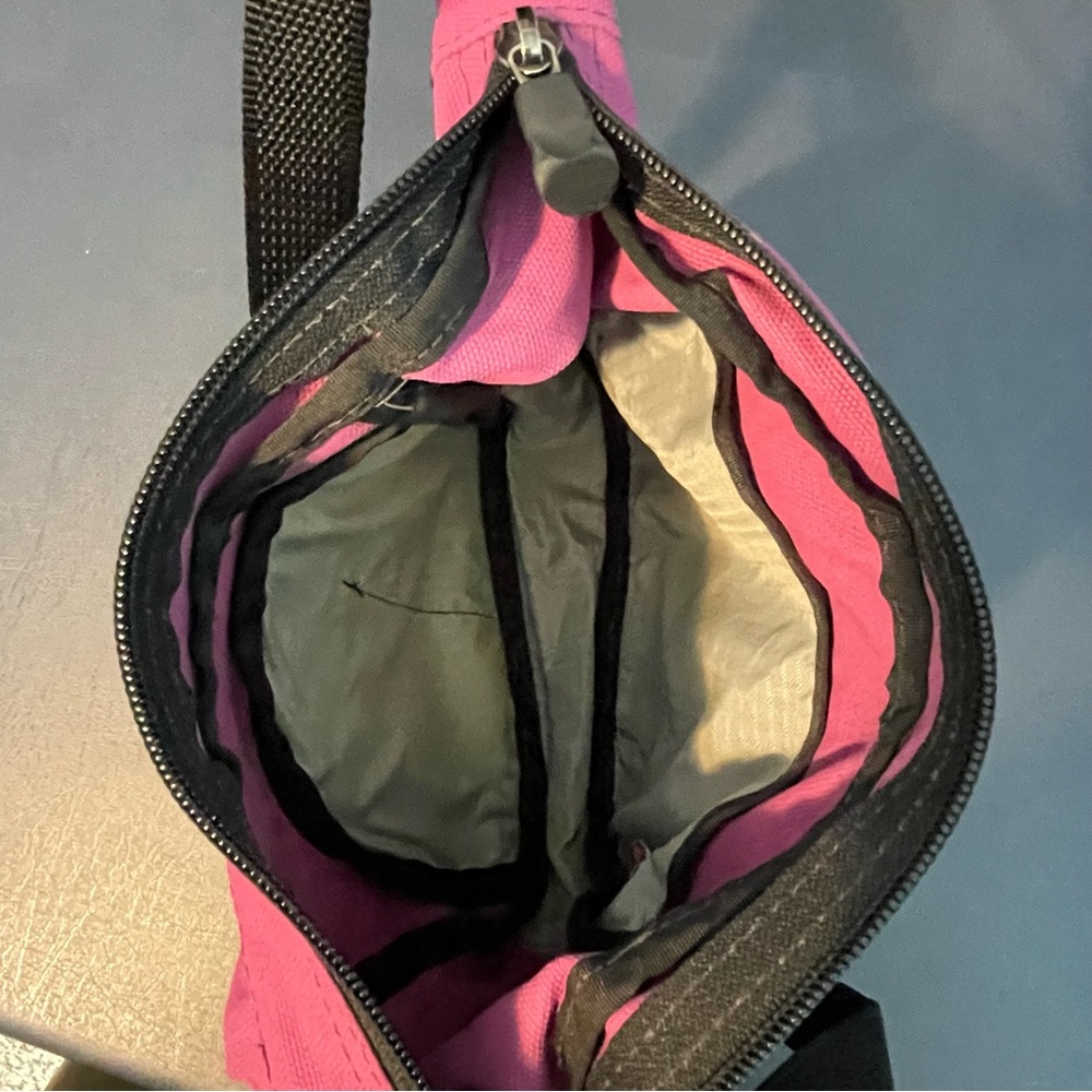 OVERLAND EQUIPMENT Pink Canvas Crossbody Travel Logo Hiking Shoulder Bag Purse - Picture 8 of 8